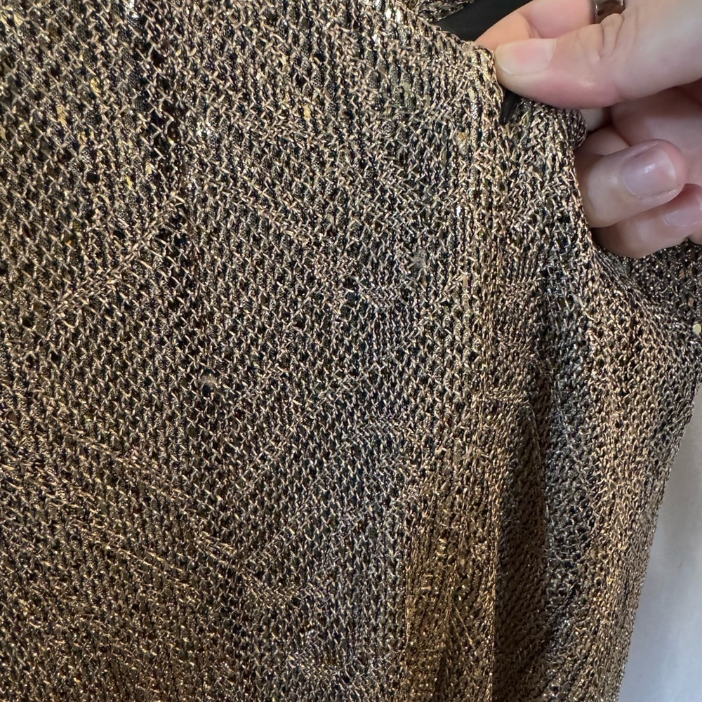 Gunne Sax Gold Backless Dress - Picture 6 of 12